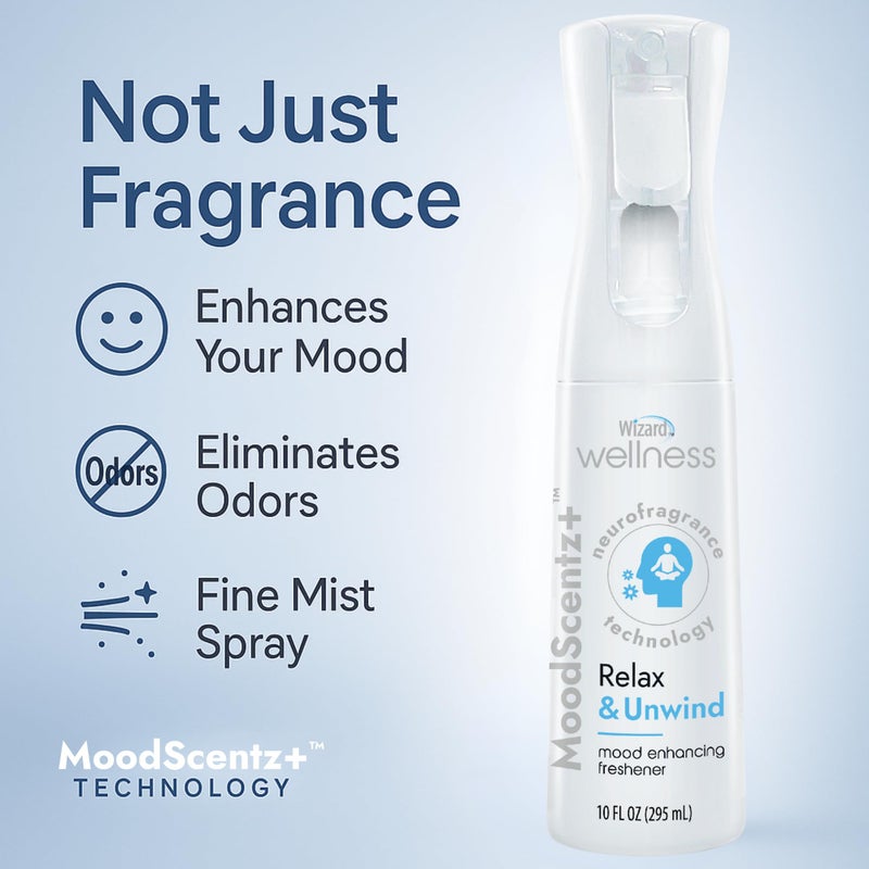 Wizard MoodScentzâ„¢ (Relax & Unwind) Patented Science-Backed Mood-Enhancing Room Mist, Non-Aerosol Continuous Fine-Mist Spray with Neuro-Fragrance Technology â€“ 10 Fl Oz - Image 5