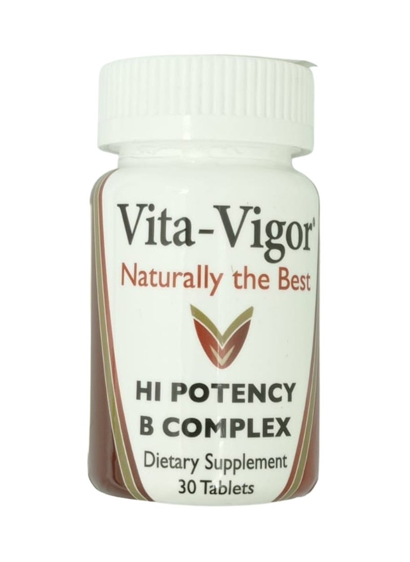 Vita-Vigor Vita-Vigor Hi Potency B Complex Tablets-Pack Of 30 