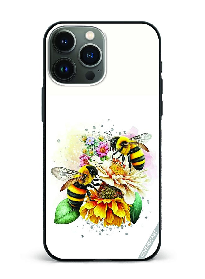 Protective Case Cover For Apple iPhone 14 Pro Max Honey Bee Design Multicolour