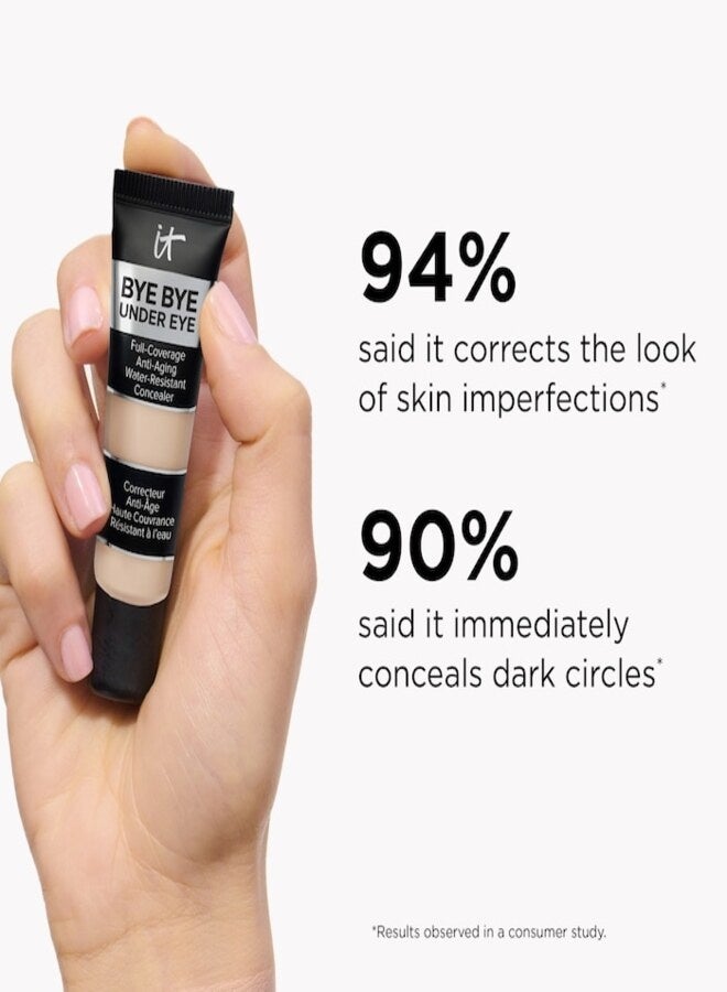 IT Cosmetics Bye Bye Under Eye Anti-Aging Concealer Color: 25.0 Medium Natural - For Neutral Undertones, Full-Coverage Waterproof Concealer, 0.4 oz / 12 mL - Image 5
