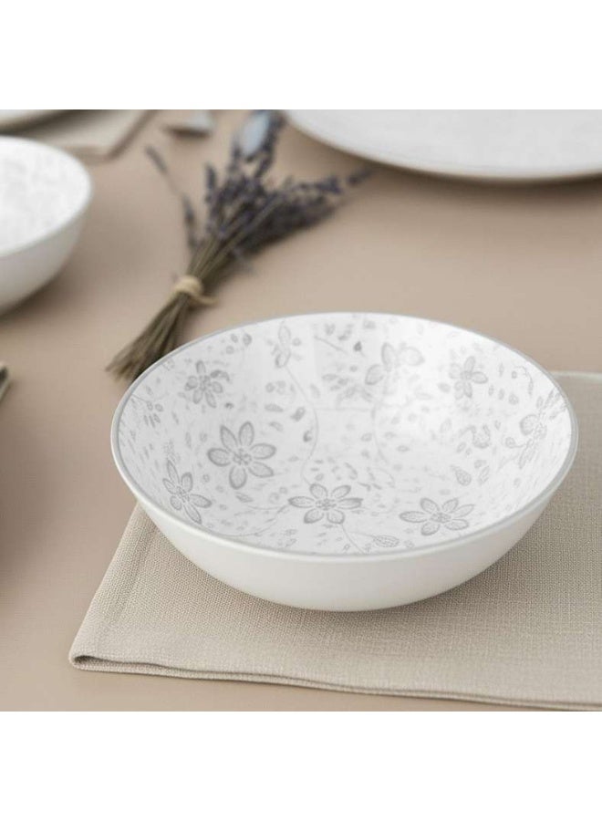 Pan Home Floral Porcelain Dinner Set - White & Beige - Image 2