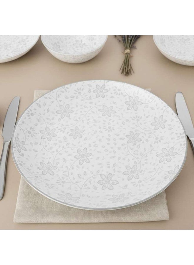 Pan Home Floral Porcelain Dinner Set - White & Beige - Image 3