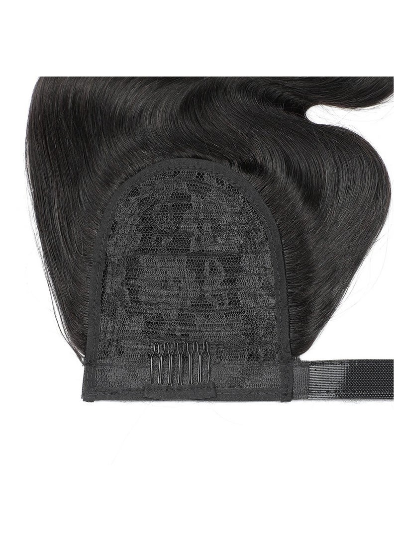 إستيل وصلات ذيل الحصان، وصلات ذيل الحصان بشعر طبيعي 100%، قطعة شعر حقيقية مع معجون سحري ومشط للنساء - Image 2