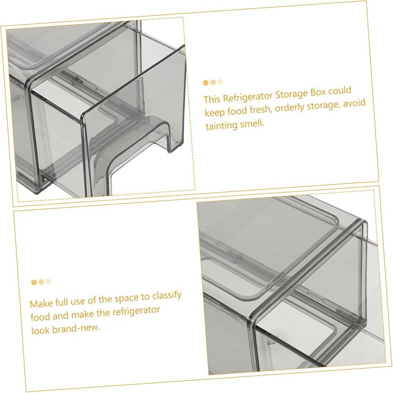 Tehaux Large Capacity Fridge Organizer Storage Box For Cans Fruits Vegetables Easy Clean - Image 3