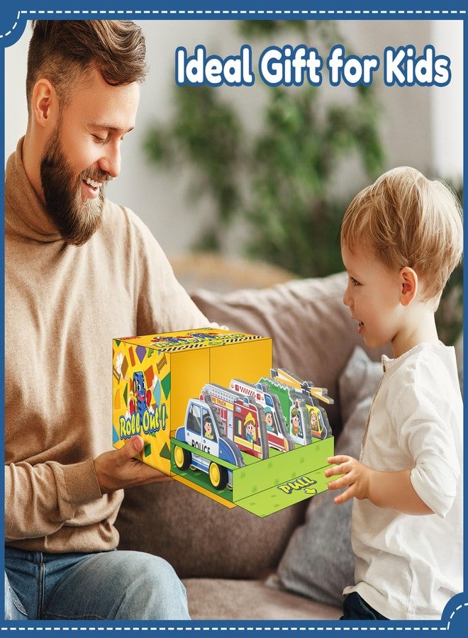 Oriate Rolling City Vehicle for Magnetic Tiles, Free Wheels Rescue Toy Cars Compatible with Road Magnet Tiles, Car Toys for Kids Urban Road Traffic Magnetic Tiles Toys, Educational Gift Boys Girls - Image 5