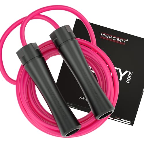 High Activity Professional Heavy Skipping Rope for Man Women & Children Adjustable Weighted Skipping Rope for Exercise, Tangle Free, 10 Feet, Neon Pink - Image 1