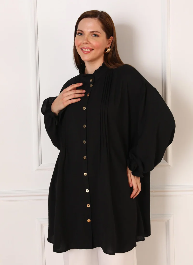 عالية من مودانيسا Black - Plus Size Tunic - Alia