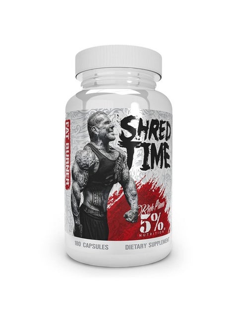 Shred Time Fat Burner ; Green Tea Coffee Bean Cayenne Theobromine Gbb ; Appetite Suppression ; 30 Servings (180 Capsules)