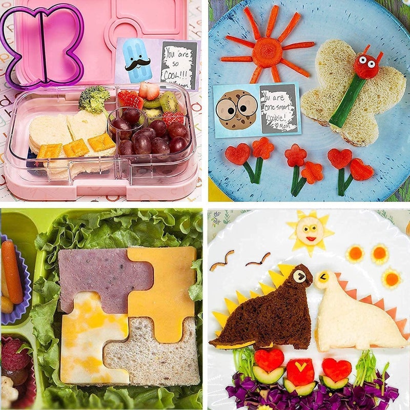 Aputue Bread Mould, 6 Piece Sandwich Bread Slicer and Toast Maker Kit with Creative Animal Designs, Stainless Steel Sandwich Cutter for Children, Perfect DIY Cake Mould for School Lunch Preparation - Image 4