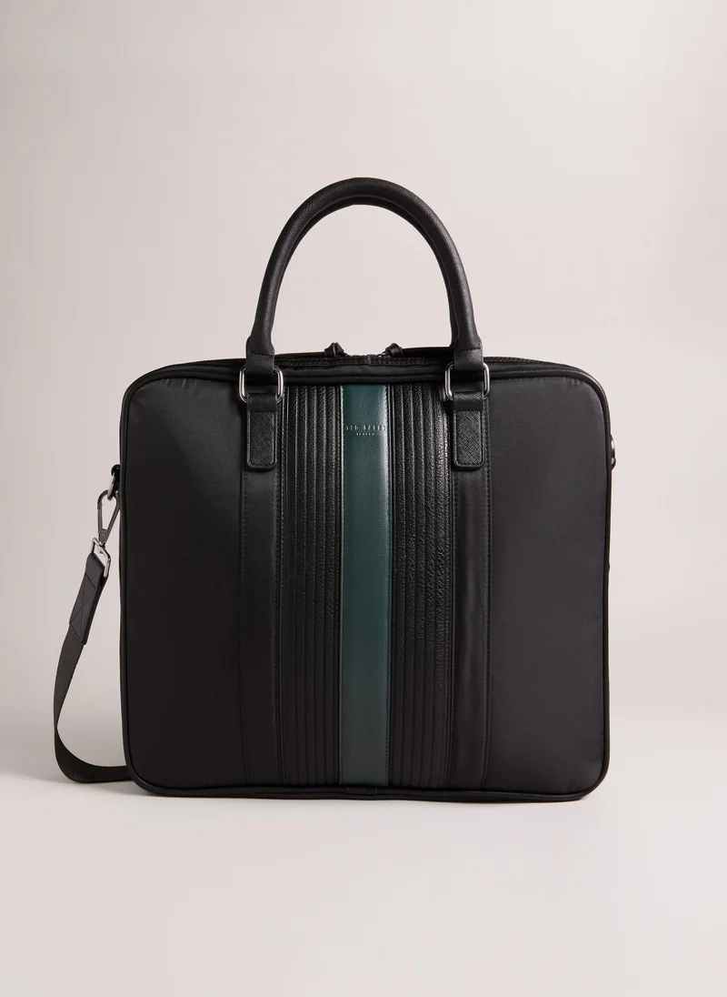 Ted Baker Rooky Core Twill Pu Striped Document Bag