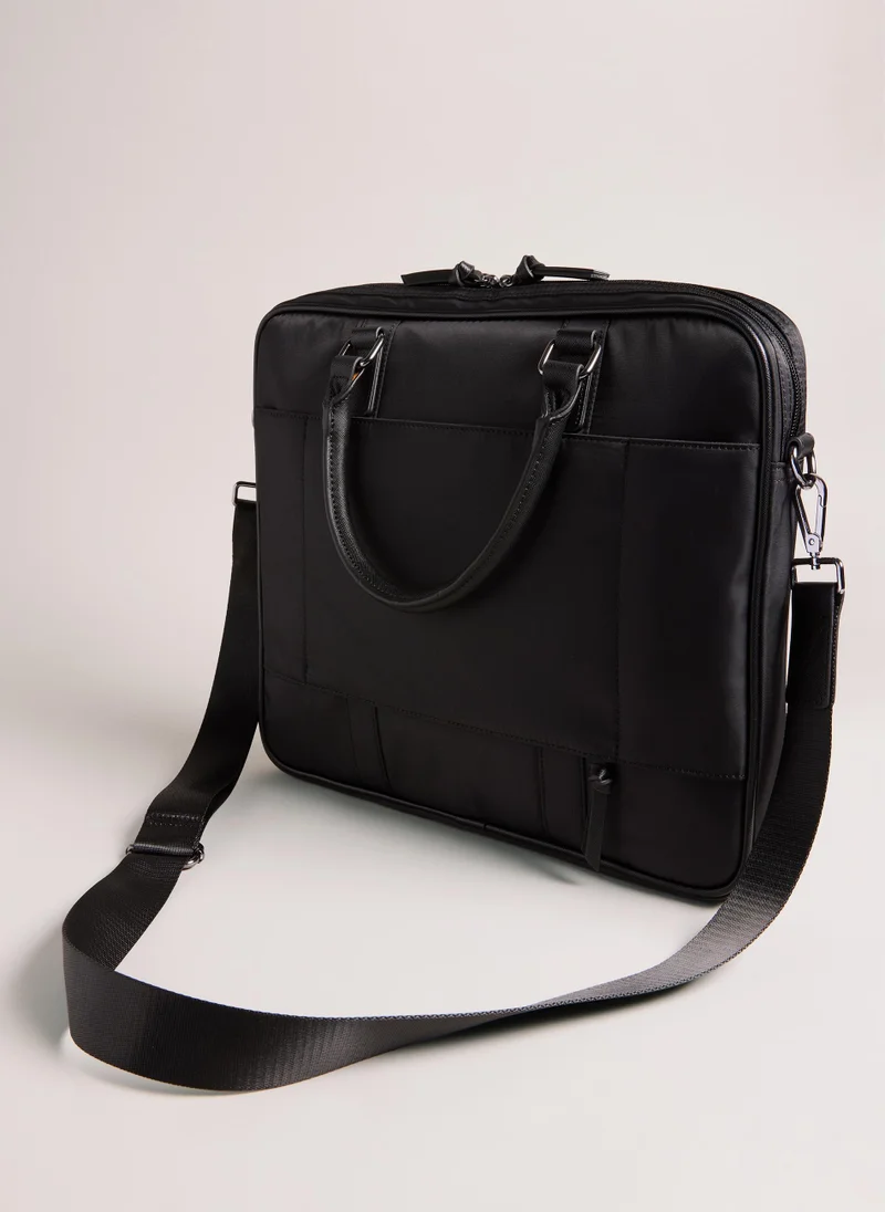 Ted Baker Rooky Core Twill Pu Striped Document Bag
