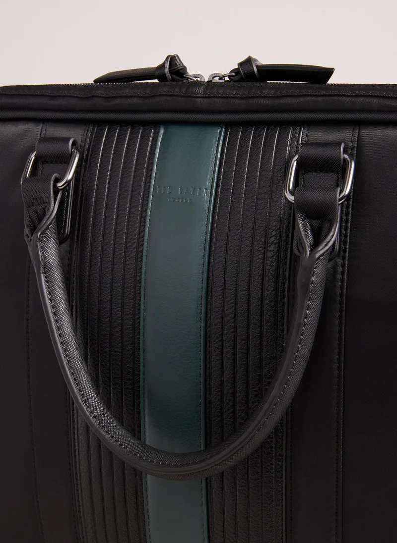Ted Baker Rooky Core Twill Pu Striped Document Bag