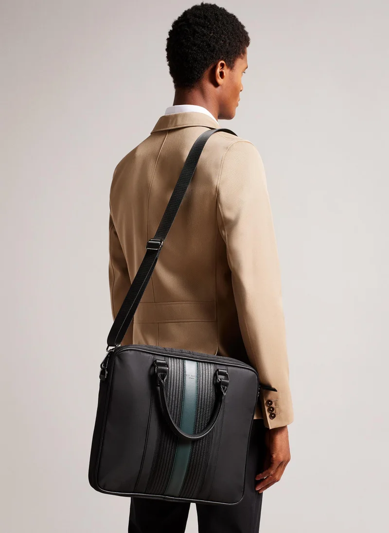 Ted Baker Rooky Core Twill Pu Striped Document Bag