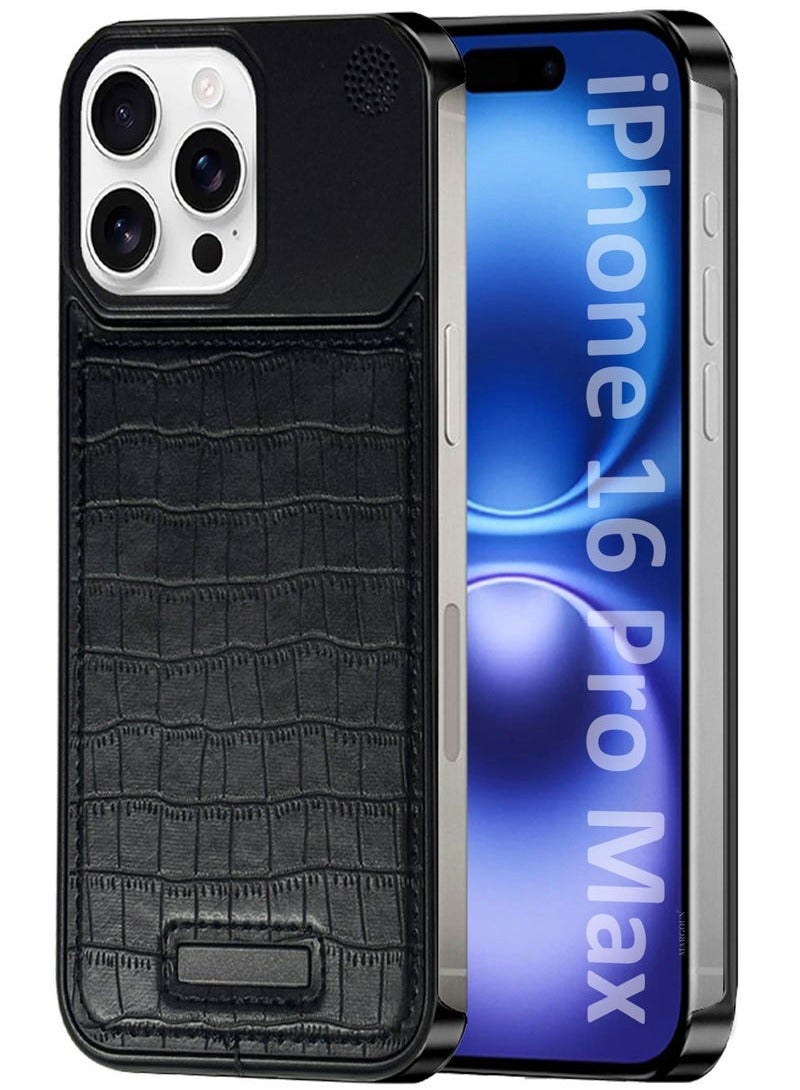 کاتانس جراب iPhone 16 Pro Max بتصميم جلدي معدني، غطاء رفيع وخفيف الوزن وبسيط