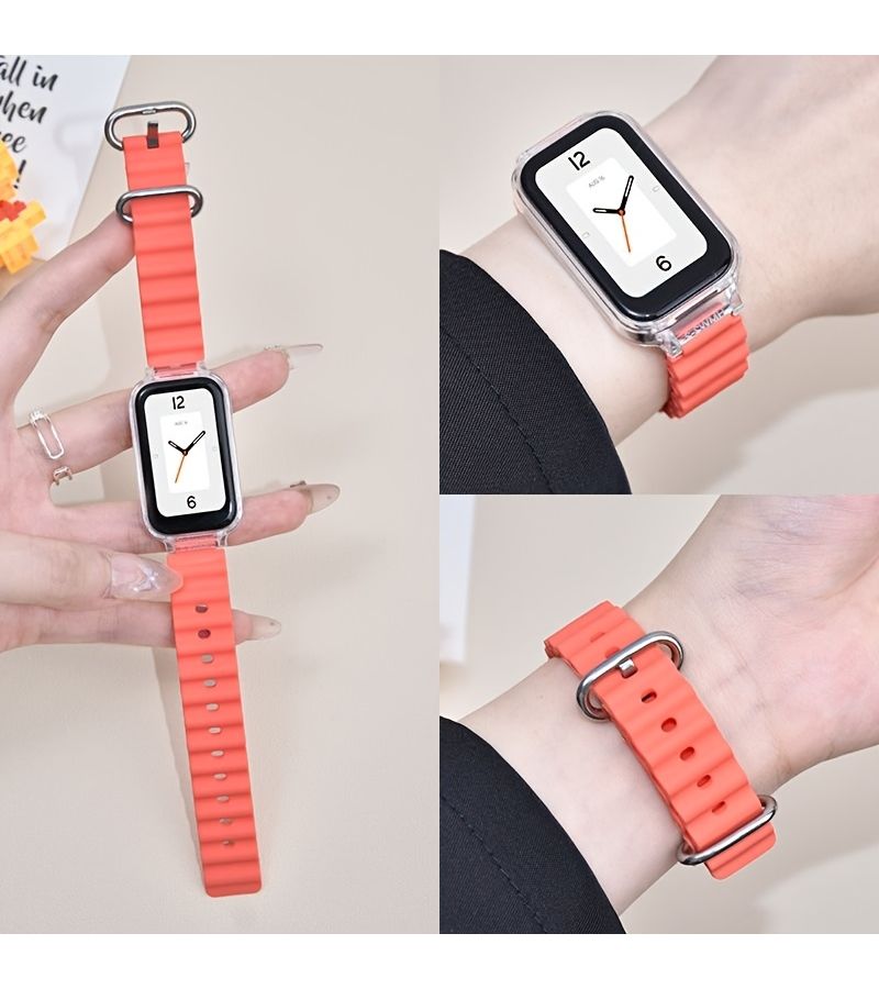 حزام بديل لفرقة Redmi Band 3 وXiaomi Band 9 Active باللون الأبيض بإبزيم قابل للتمدد وقابل للتنفس للسباحة إكسسوارات الساعات الذكية للرجال والنساء سوار متتبع اللياقة البدنية - Image 1
