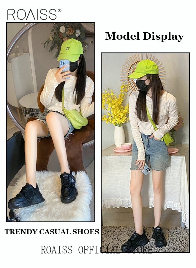 Women Casual Sneakers Versatile for Daily Use Flat and Comfortable Long Lace Design Lightweight and Breathable Non Slip Large Sole Athlesiure Shoes for Women