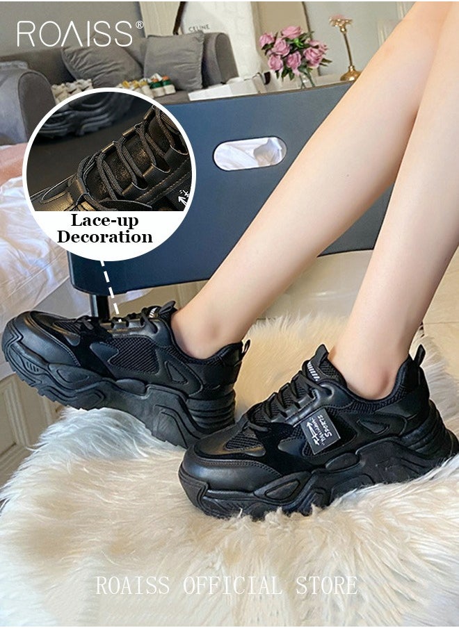 Women Casual Sneakers Versatile for Daily Use Flat and Comfortable Long Lace Design Lightweight and Breathable Non Slip Large Sole Athlesiure Shoes for Women