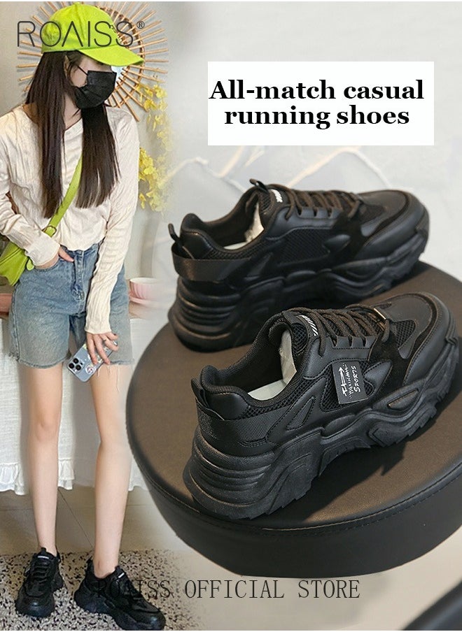 Women Casual Sneakers Versatile for Daily Use Flat and Comfortable Long Lace Design Lightweight and Breathable Non Slip Large Sole Athlesiure Shoes for Women