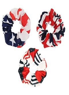 BinaryABC Patriotic 4Th Of July Hair Bands Hair Ties Ropes, Independence Day Fourth Of July National Day Decorations,3Pcs  - Image 1