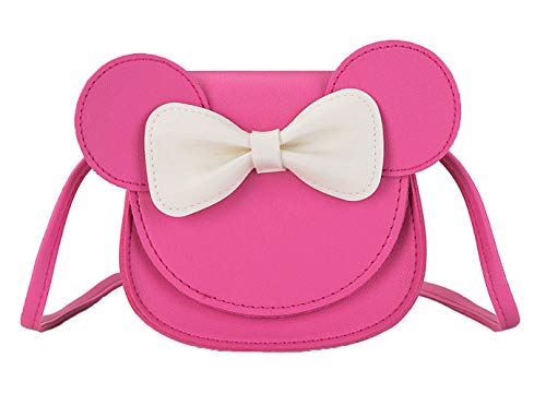 xperry Little Girls Toddlers Mini Crossbody Shoulder Bag Coin Purse with Cute Mouse Ear Bowknot - Image 1