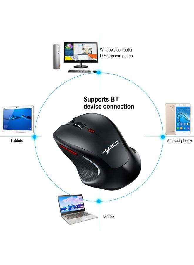 NIBEMINENT Ergonomic Design 2.4GHz Wireless Mouse Black  - Image 2