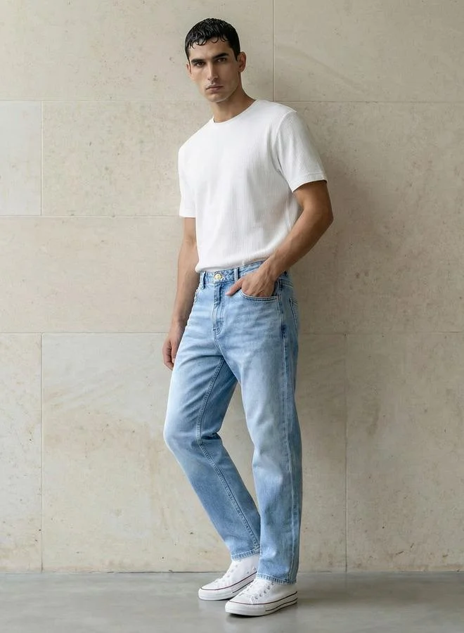 Splash FAV BLUE Men Baggy Fit Mid Rise Jeans for Men | Best Price UAE