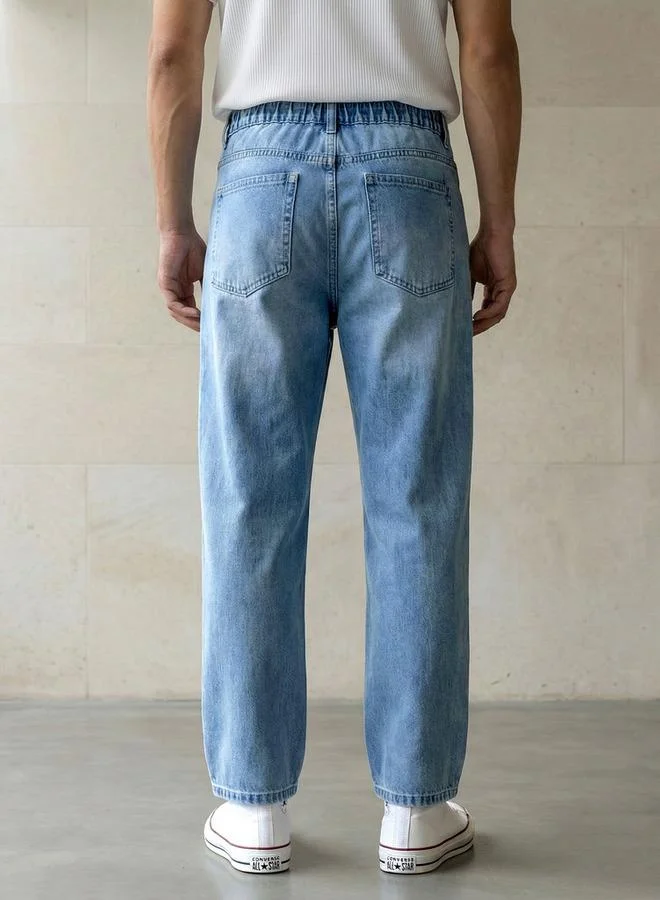 Splash FAV BLUE Men Baggy Fit Mid Rise Jeans for Men | Best Price UAE