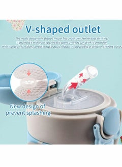 Excefore Sippy Cup for Baby 6-12 Months, Spill-Proof Sippy Cup, Straw for Kids Water Bottle with Soft Silicon Spout Cup for Toddlers,BPA Free, 300ml,Spill Leakproof Plastic Drinking Bottle with Handle  - Image 2