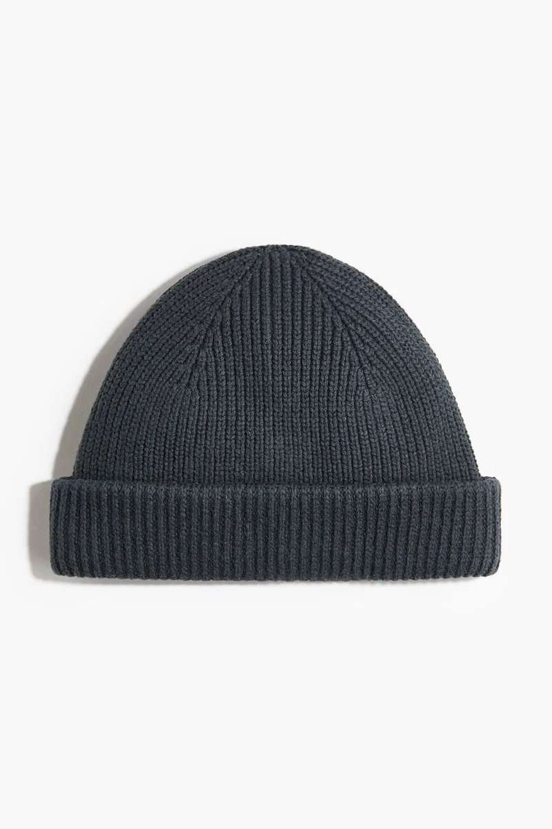Rib-knit hat