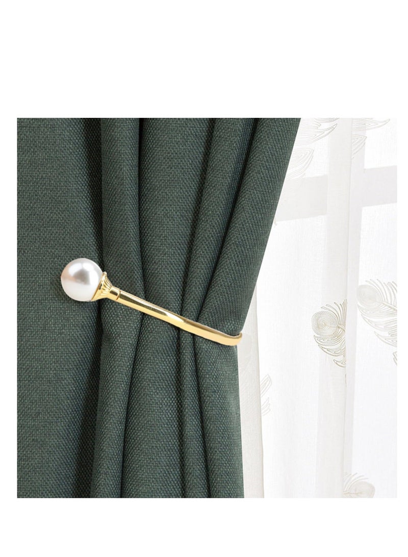 Y&D 2pcs Curtain Holdback, Heavy Duty U Shaped Tie Hooks, Wall Mounted Metal Curtains Backs with Fixing Screws, Easy to Intall Gold Hold Back, Luxurious Home Living Room Decorations - Image 3
