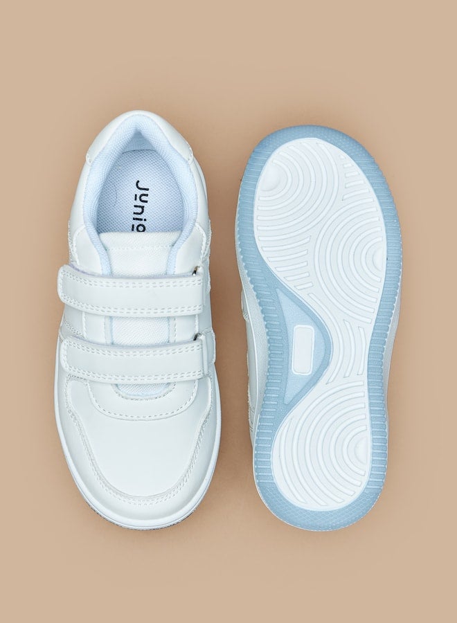 JUNIORS Panelled Sneakers with Hook and Loop Closure  - Image 4