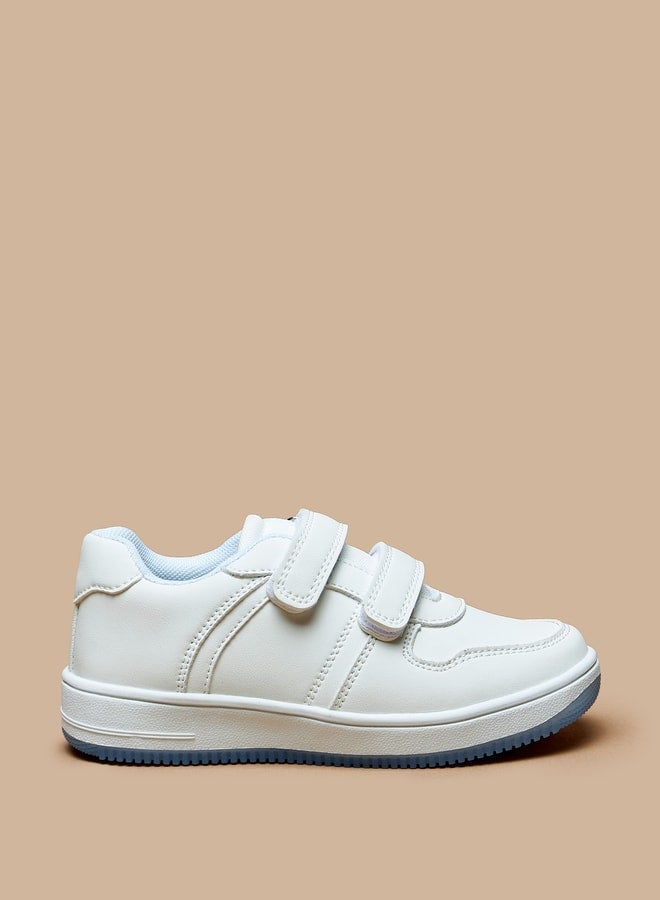 JUNIORS Panelled Sneakers with Hook and Loop Closure  - Image 3