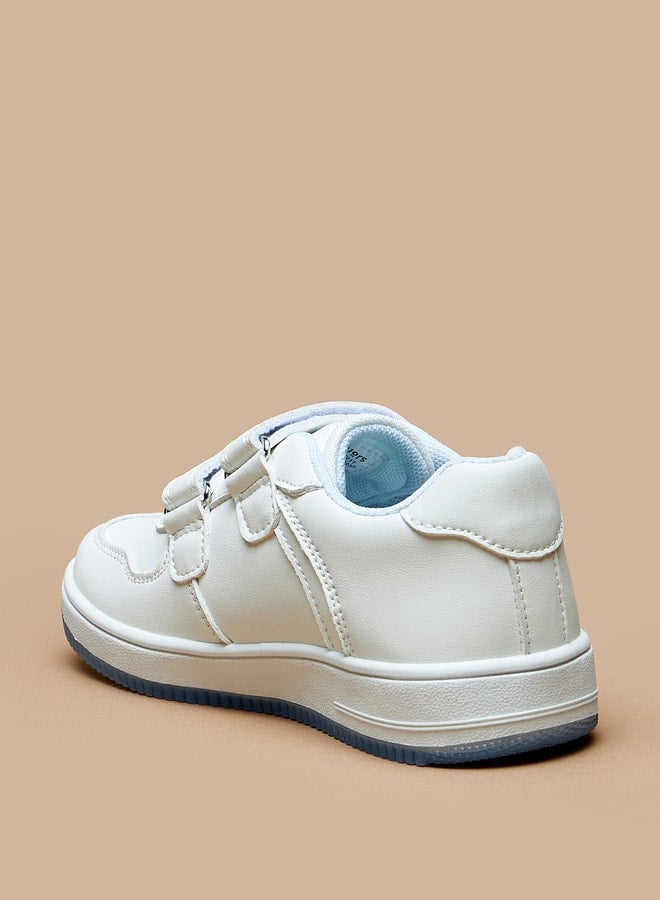 JUNIORS Panelled Sneakers with Hook and Loop Closure  - Image 2