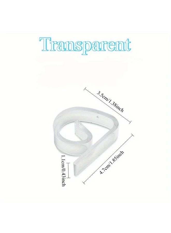 Transparent Tablecloth Clips 12pcs Windproof Anti Slip Durable Plastic Table Runner Holders - Image 2