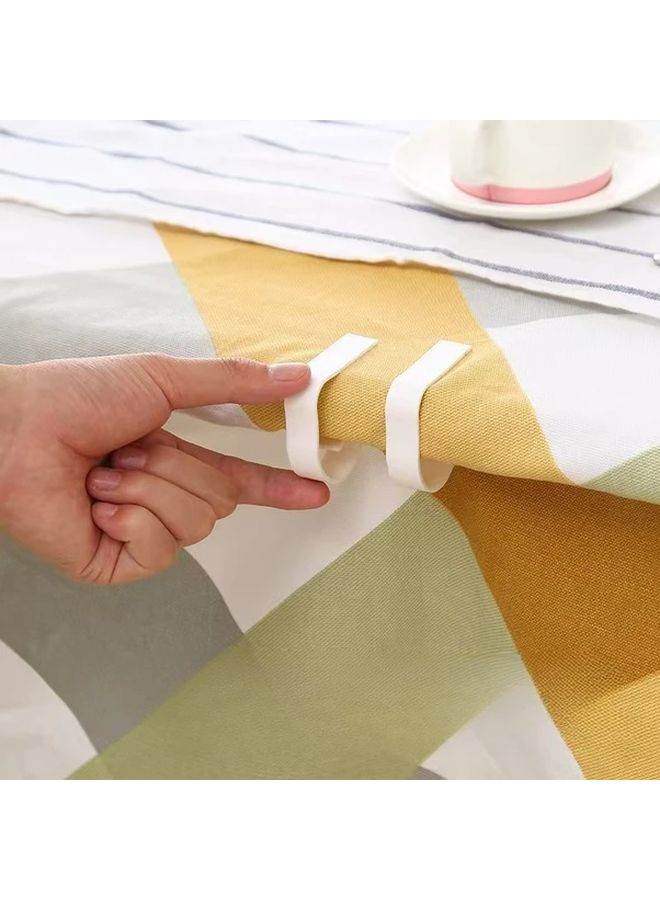 Transparent Tablecloth Clips 12pcs Windproof Anti Slip Durable Plastic Table Runner Holders - Image 5