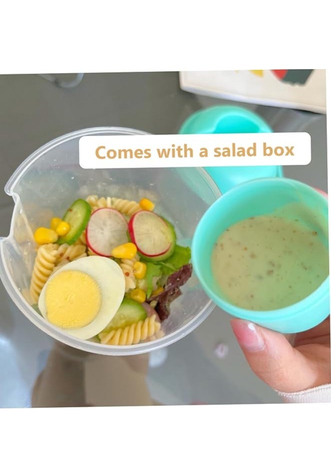 HOMESTAR 1pc, Salad Cup, Salad Shaker, Plastic Healthy Salad Container (with Fork), Salad Dressing Rack, Picnic Lunch Breakfast Salad Cup, Kitchen Supplies, Kitchen Gadgets, Back To School Supplies 1000ml - Image 5