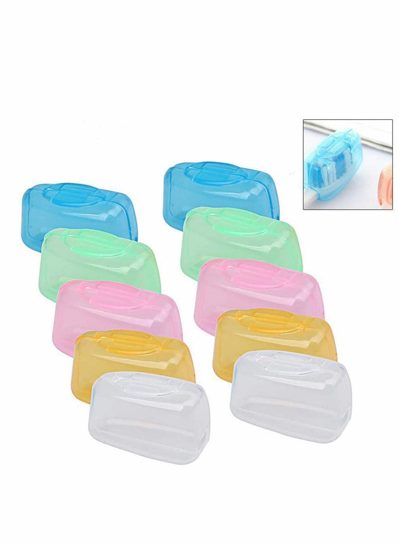 KASTWAVE 20 Pieces Toothbrush Covers Travel Silicone Toothbrush Head Case Holder Protectors - Image 1