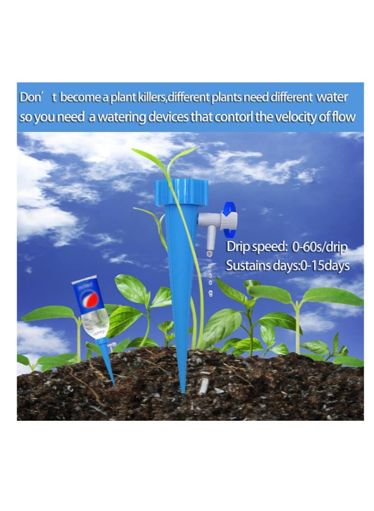 Yakumuz 20 Pack Self Watering Spikes for Plant, Yakumuz Outdoor Automatic Plants Waterer, Insert Devices with Adjustable Valve Switch for Garden Water Planter System Indoor & Outdoor - Image 2