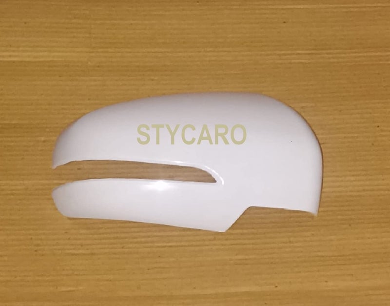 STYCARO Side view Mirror Cover/Cap (Indicator Cut Type) for Maruti Suzuki Ertiga 2ND GEN Type 2/ XL6 2018-2025 Year Model- White (RIGHT DRIVER SIDE) - Image 1