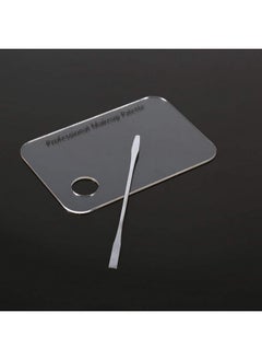 Rotekt Makeup Palette With Spatula, Rotekt Clear Acrylic Makeup Nail Art Cosmetic Mixing Palette & Stainless Spatula Tool Applicators Set,Nail Holder Display Cosmetic Makeup Palette Tray Accessories  - Image 5