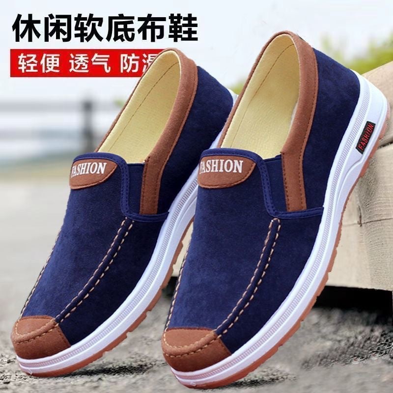 Breathable cloth shoes Beijing beef tendon bottom soft old non-slip lightweight: shoes wear-resistant work shoes canvas shoes comfortable men's board - Image 4
