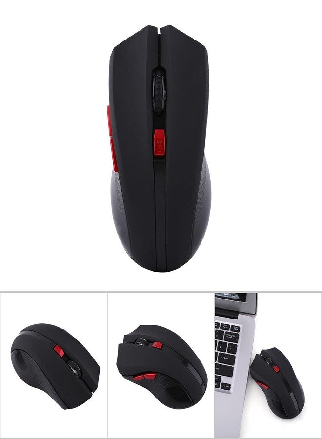 ciciglow Mouse, 2.4GHz Ambidextrous Portable Optical Gaming Mouse with 6 Buttons, for PC, Notebook, Laptop & (Black) - Image 3