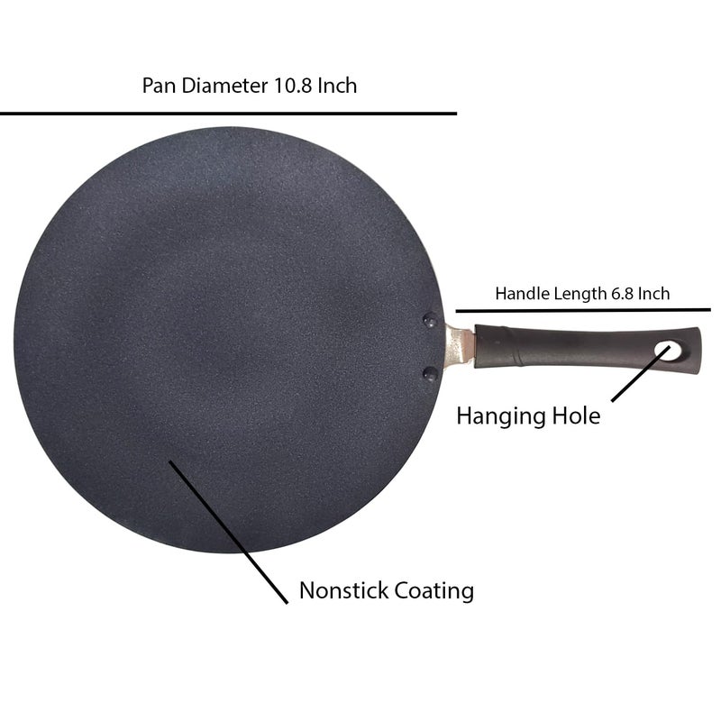 Non Stick Roti Pan Chapati Tava Aluminium Concave Tawa Crepe Paratha Dosa Pancake Griddle Skillet (275MM)  - Image 4
