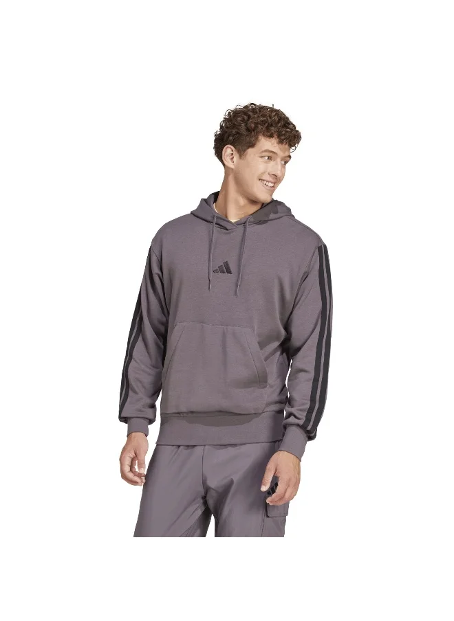 اديداس adidas essentials three stripes french terry men hooded sweatshirt