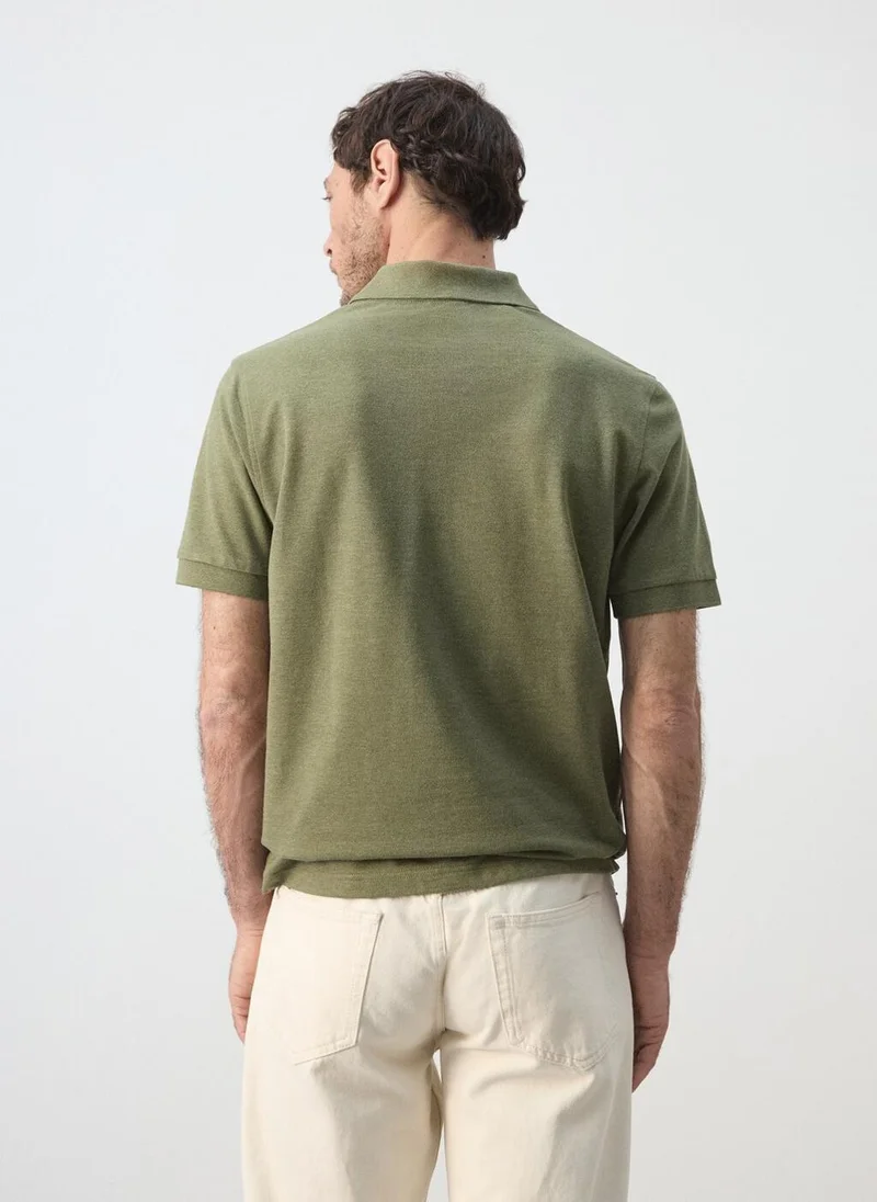 Mango Man Regular-Fit Cotton Piqué Polo Shirt