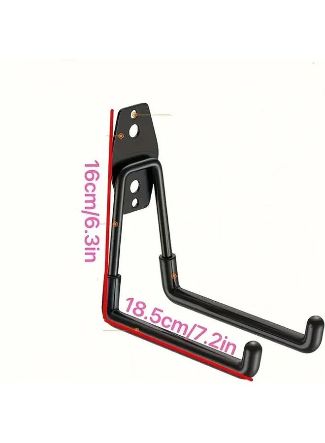 Black Medium U Shaped Heavy Duty Garage Hooks Wall Mounted Storage Tool Organizer - Image 4
