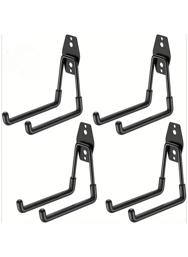 Black Medium U Shaped Heavy Duty Garage Hooks Wall Mounted Storage Tool Organizer - Image 2