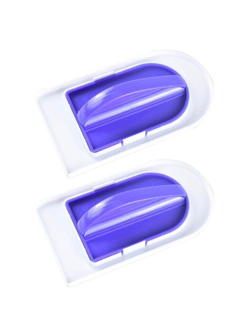 Generic - Fondant Icing Smoother Polisher for Cake Decoration Sugarcraft Scraper Paddle Tool  Trowel Pastry Tools Fondant Smoothing Tool Fondant Scraper Buttercream Frosting Smoother Purple 2 PCS - Image 1