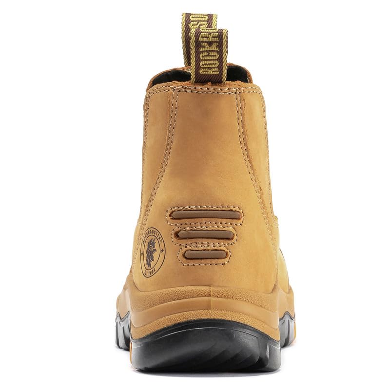 ROCKROOSTER Lumen - 6" Soft Toe Slip On Breathable, Quick Dry, Anti-Slip Wheat Work Boots for Men AK222 - Image 4