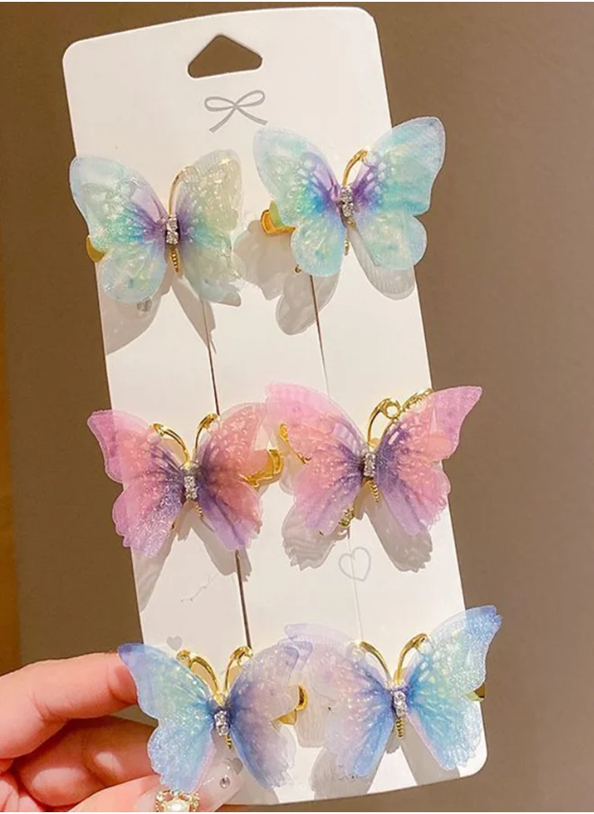 Styli Set of 6 - Butterfly Hair Clips